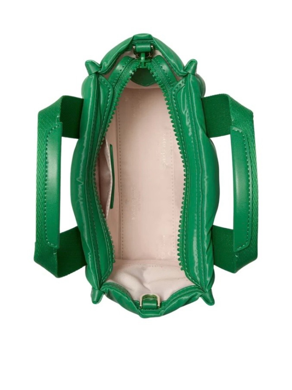 NEW kate spade Kip Puffy Fabric Quilted Mini Tote Bag - Green Bean KM668 - Picture 4 of 11
